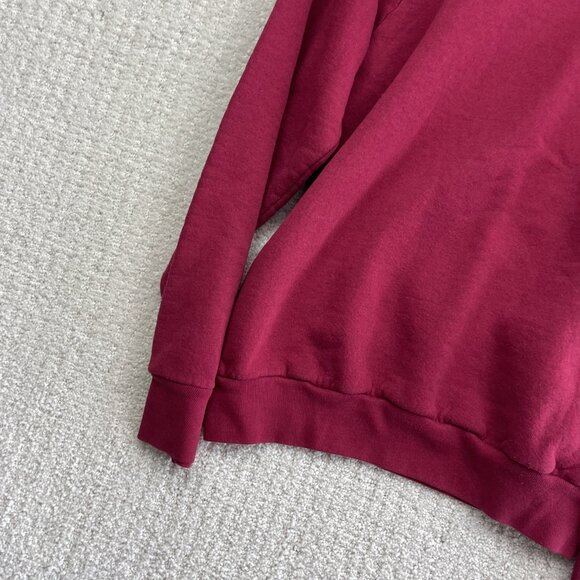 Vintage Fruit of the Loom Cotton Blank Dark Red Sweatshirt Made In USA Sz M - Picture 11 of 13